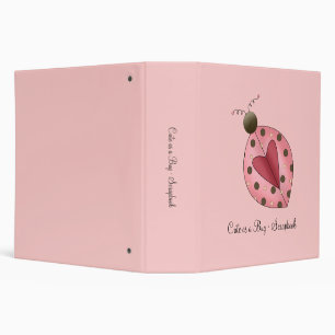 Cute as a Bug · Pink & Brown Ladybug Binder