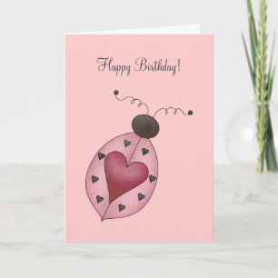 Cute as a Bug · Pink Ladybug Card
