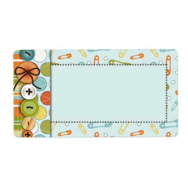 Cute as a Button Name Tag (Front)