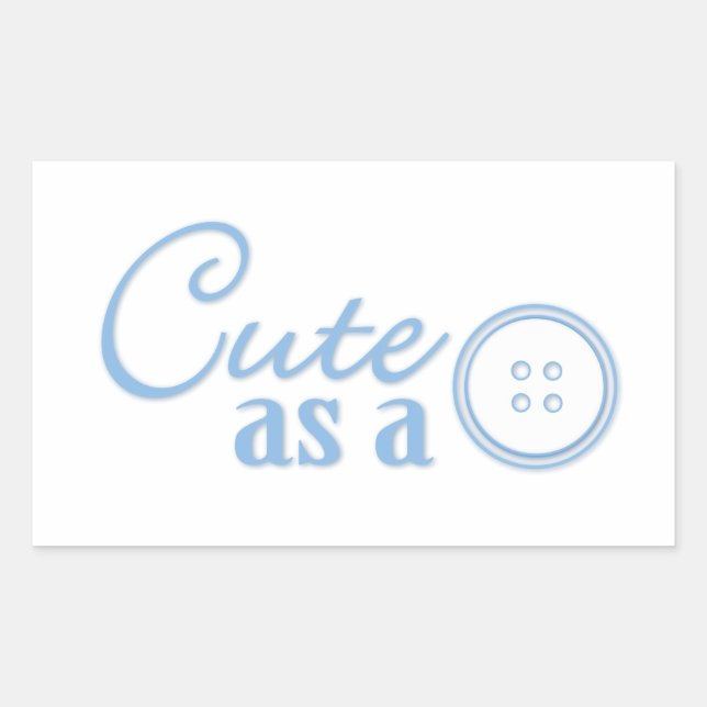 Cute as a Button Sticker (Front)