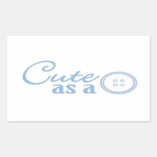 Cute as a Button Sticker