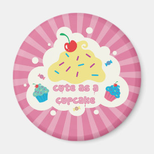 Cute As a Cupcake Magnet