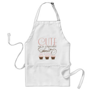 Cute as a cupcake! Pink & Brown Standard Apron