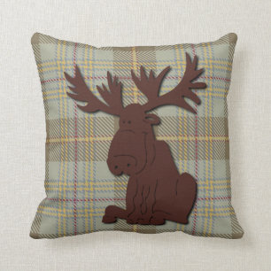 Cute As A Moose Throw Pillow