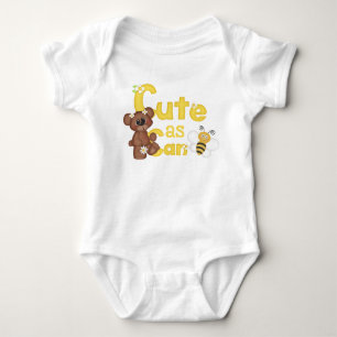 Cute as Can Be Honey Bear and Bee Honeybee Baby Bodysuit
