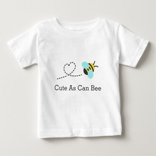 Cute as can bee, heart trail, for babies baby T-Shirt