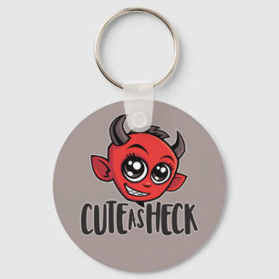 Cute as Heck Devil Keychain