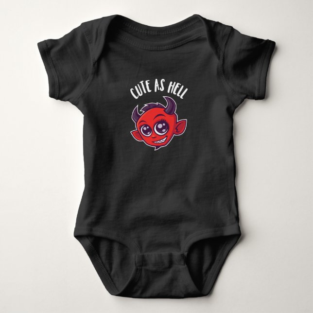 Cute as Hell Devil Baby Bodysuit (Front)