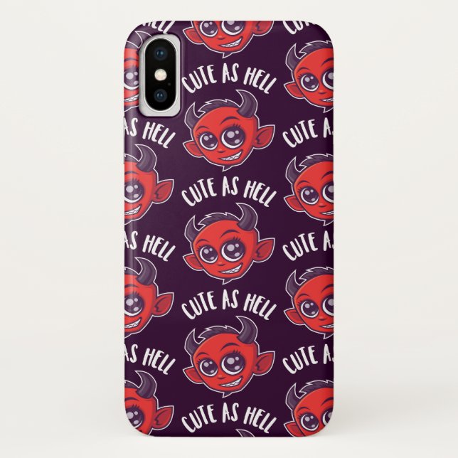 Cute as Hell Devil Case-Mate iPhone Case (Back)