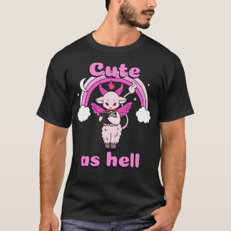 Cute As Hell Kawaii Baphomet Pastel Goth Emo Pun T-Shirt