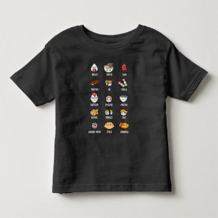 Cute Asian Food Kawaii Sushi Rice Fish Ramen Lover Toddler T-shirt