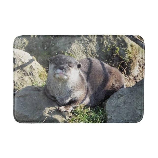 CUTE ASIAN OTTER BATH MAT (Front)