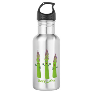 Cute asparagus singing vegetable trio cartoon 532 ml water bottle
