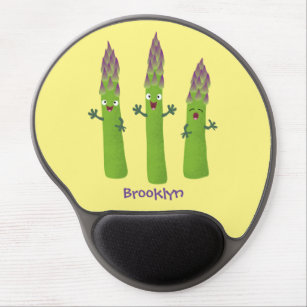 Cute asparagus singing vegetable trio cartoon gel mouse pad