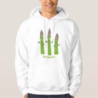 Cute asparagus singing vegetable trio cartoon