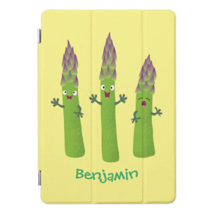 Cute asparagus singing vegetable trio cartoon iPad pro cover