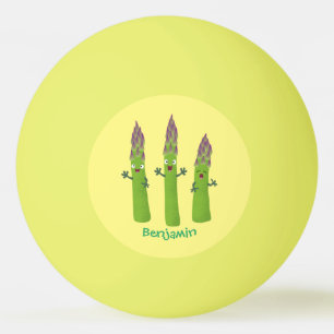 Cute asparagus singing vegetable trio cartoon ping pong ball