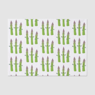 Cute asparagus singing vegetable trio cartoon tissue paper