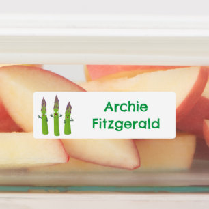 Cute asparagus vegetable cartoon personalized