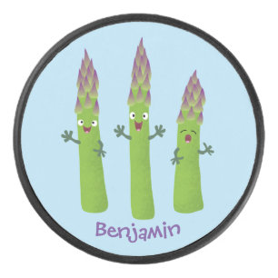 Cute asperges chantant un trio végétal dessin anim