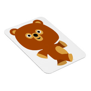 Cute Assertive Cartoon Bear Flexible Magnet