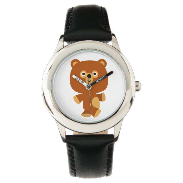 Cute Assertive Cartoon Bear Watch (Front)