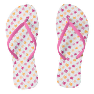 Cute asteriskS - Pinks and Oranges Flip Flops