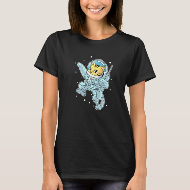 Cute Astro Cat Spaceman Kitten Space Cats Fur Univ T-Shirt (Front)