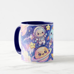 Cute Astronaut and Planets Space Mug