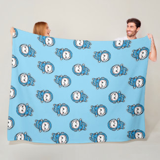 Cute Astronaut Cat Custom Photo Fleece Blanket