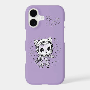 Cute Astronaut Cat iPhone 17 Case   Space Kitty De