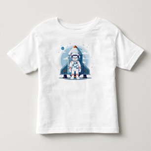 cute astronaut cat toddler t-shirt