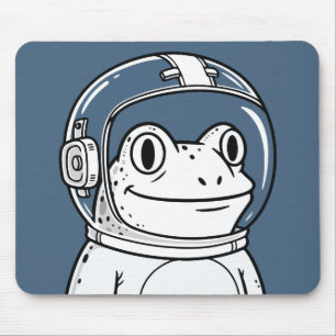 Cute Astronaut Frog Space Adventure  Mouse Pad