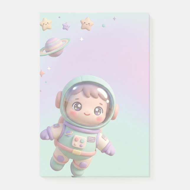 Cute Astronaut Kawaii Space  Post-it Notes (Front)
