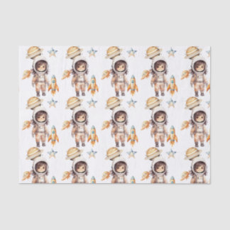 Cute astronaut Space Adventure Tissue Paper