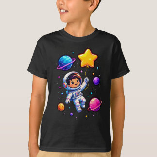 Cute Astronaut Space Explorer Kids Birthday  T-Shirt