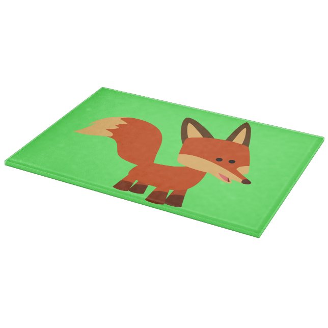 Cute Astute Cartoon Fox Cutting Board (Corner)