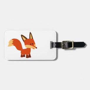 Cute Astute Cartoon Fox Luggage Tag