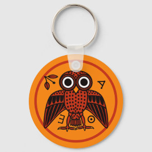 Cute Athenian Owl from Ancient Greece Keychain
