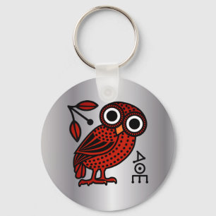 Cute Athenian Owl Tetradrachm Coin Ancient Greek Keychain