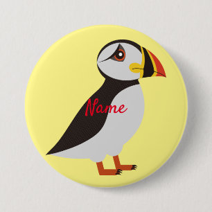 Cute Atlantic puffin design Thunder_Cove 3 Inch Round Button