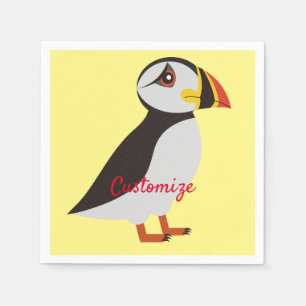 Cute Atlantic puffin design Thunder_Cove Napkin