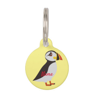 Cute Atlantic puffin design Thunder_Cove Pet Tag