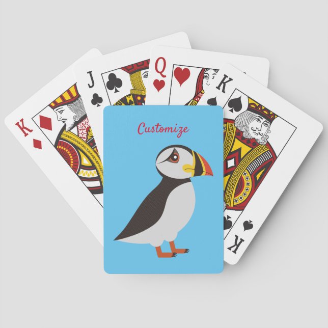 Cute Atlantic puffin design Thunder_Cove Playing Cards (Back)