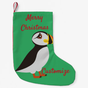 Cute Atlantic puffin design Thunder_Cove Small Christmas Stocking