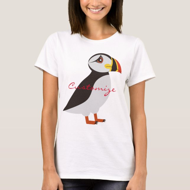 Cute Atlantic puffin design Thunder_Cove T-Shirt (Front)