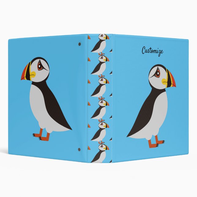 Cute Atlantic puffin Thunder_Cove Binder (Background)
