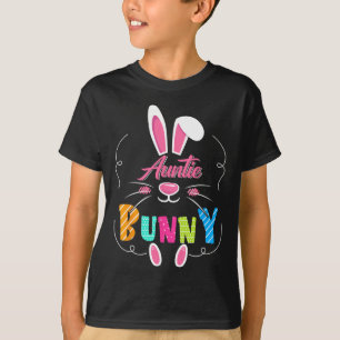 Cute Aunt Bunny Funny Bunny Ears Happy Easter Day T-Shirt