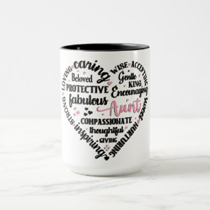 Cute Aunt Heart Mug