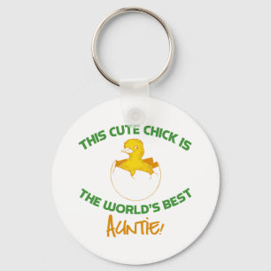 Cute Auntie Keychain